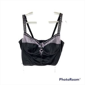 Enchanted Black and Lavender Corset Top Size 42D